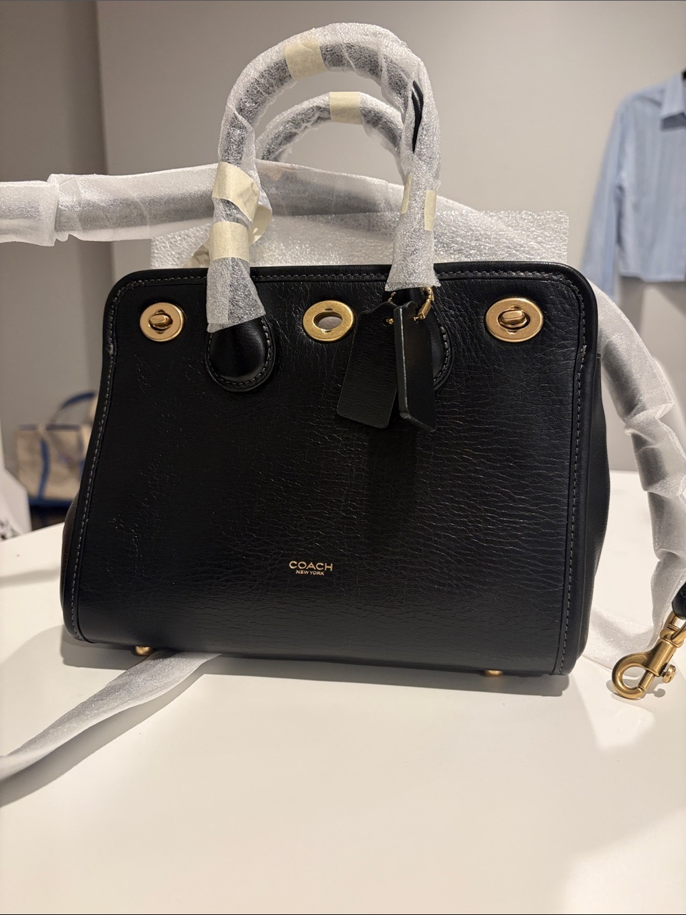 Coach Runway Turnlock Tote 22 Black Brass NWT Sealed Limited Edition CHD86